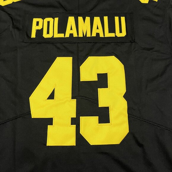 Nike NFL Pittsburgh Steelers Black Jersey #43 Polamalu - Picture 6 of 6